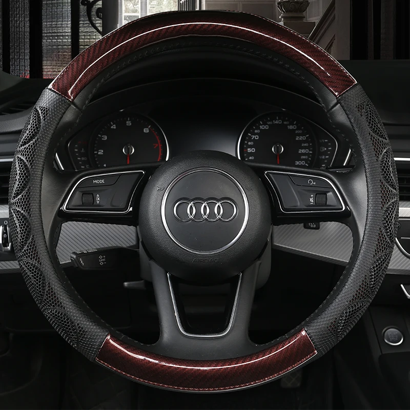 Carbon Fiber Cowhide Car Steering Wheel Cover 38CM Non-slip Wear-resistant Sweat Absorbing Fashion Sports Steering Wheel Cover
Carbon Fiber Cowhide Car Steering Wheel Cover 38CM Non-slip Wear-resistant Sweat Absorbing Fashion Sports Steering Wheel Cover