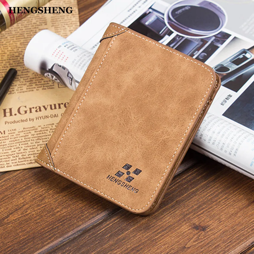 High Quality Men Wallets Vintage PU Nubuck Short Purse Luxury Wallet Men 100PCS/lot
High Quality Men Wallets Vintage PU Nubuck Short Purse Luxury Wallet Men 100PCS/lot