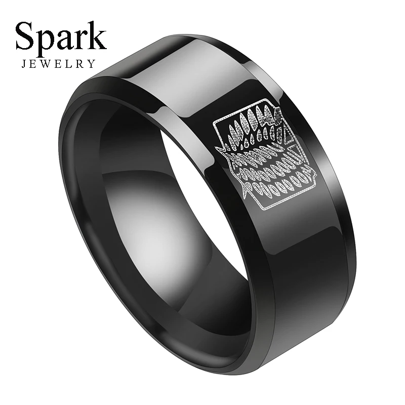 Fashion 8mm Size 7-13 Stainless Steel Anime Attack On Titan Rings For Men Punk Giant Flag Black Finger Wedding Rings Fans Gift
Fashion 8mm Size 7-13 Stainless Steel Anime Attack On Titan Rings For Men Punk Giant Flag Black Finger Wedding Rings Fans Gift