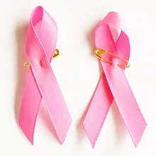 500 шт. розовый бантик для борьбы с раком груди бесплатная