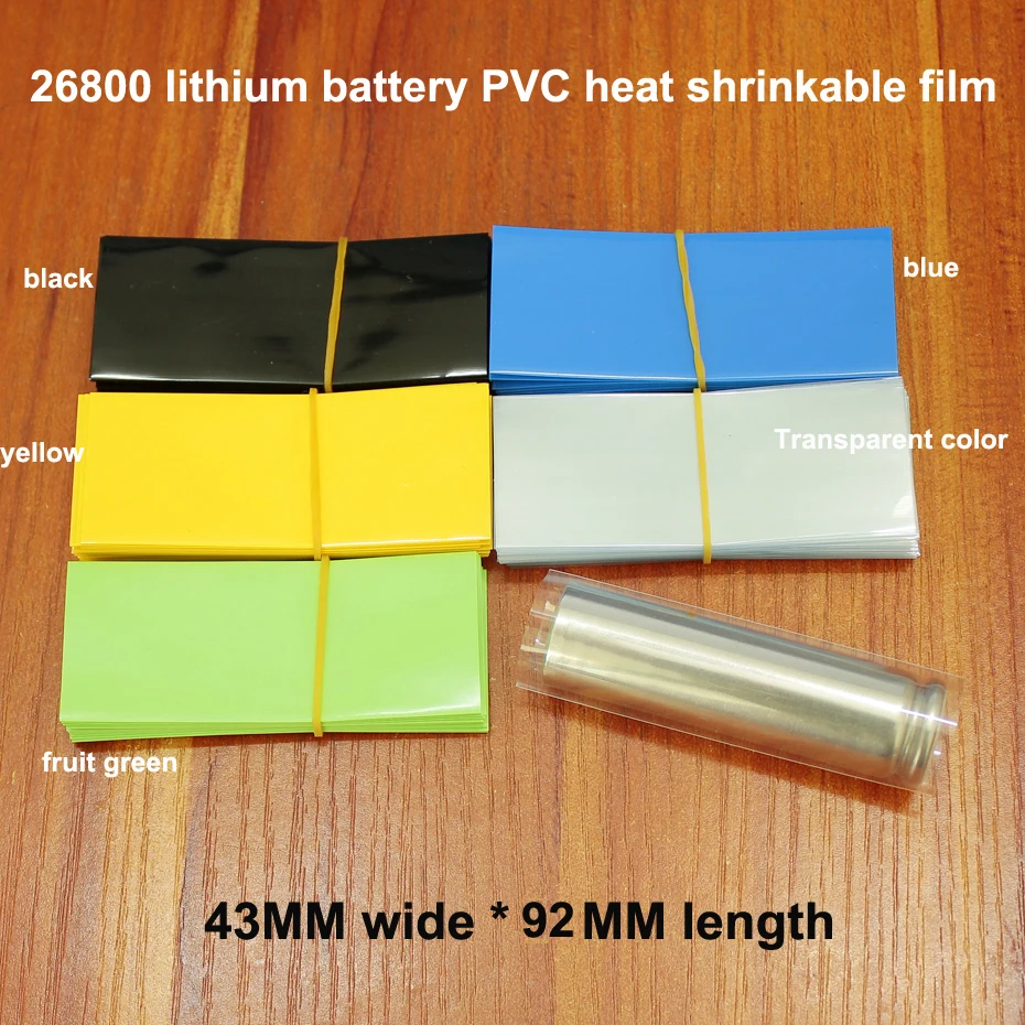 100pcs/lot 26800 lithium battery PVC flame-retardant insulation package casing battery skin packaging heat shrinkable tube
100pcs/lot 26800 lithium battery PVC flame-retardant insulation package casing battery skin packaging heat shrinkable tube