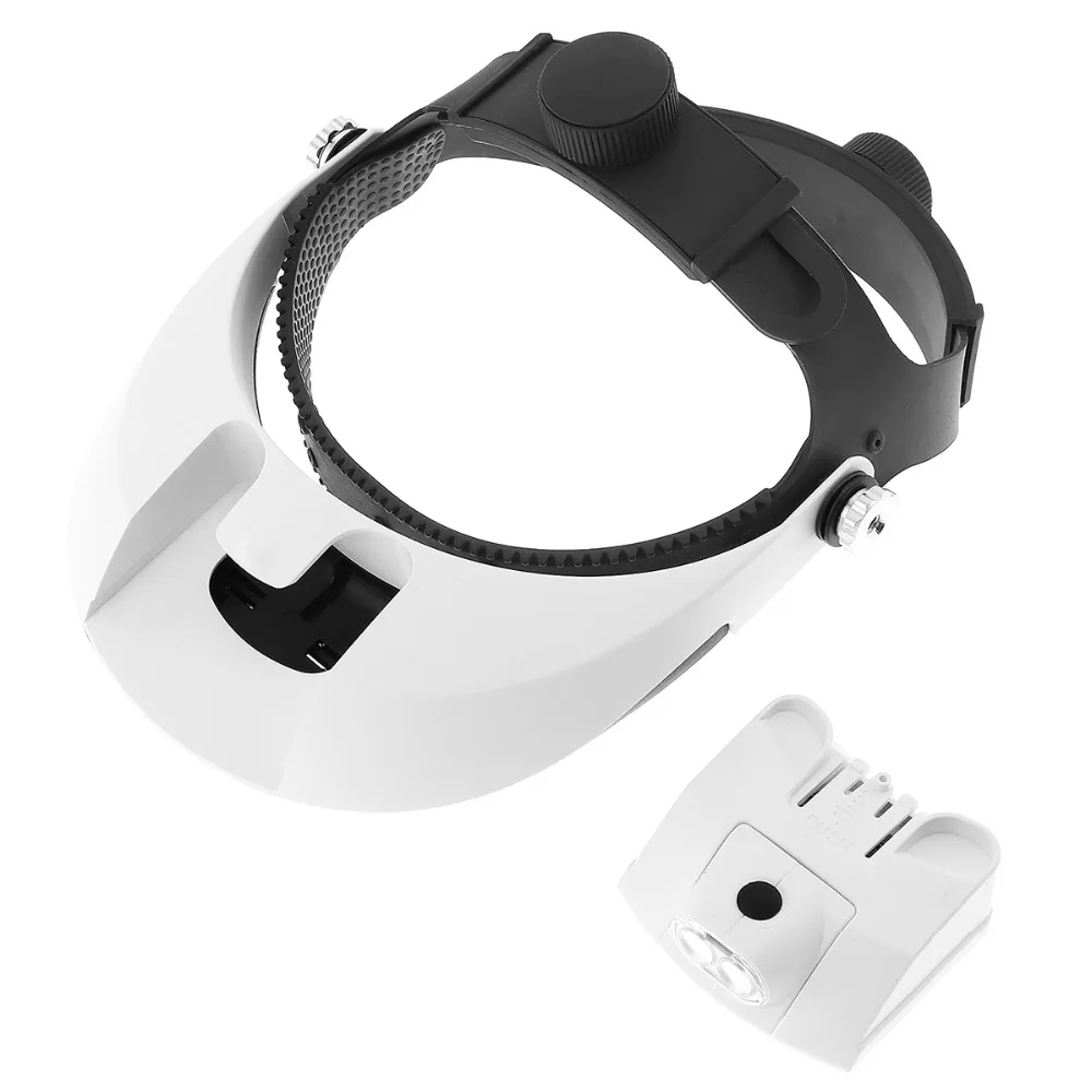 81001-H ABS Repairing/Reading Adjustable Wearing Style Magnifier with 5 Acrylic Optical Lens and Portable Detachable LED Light
81001-H ABS Repairing/Reading Adjustable Wearing Style Magnifier with 5 Acrylic Optical Lens and Portable Detachable LED Light