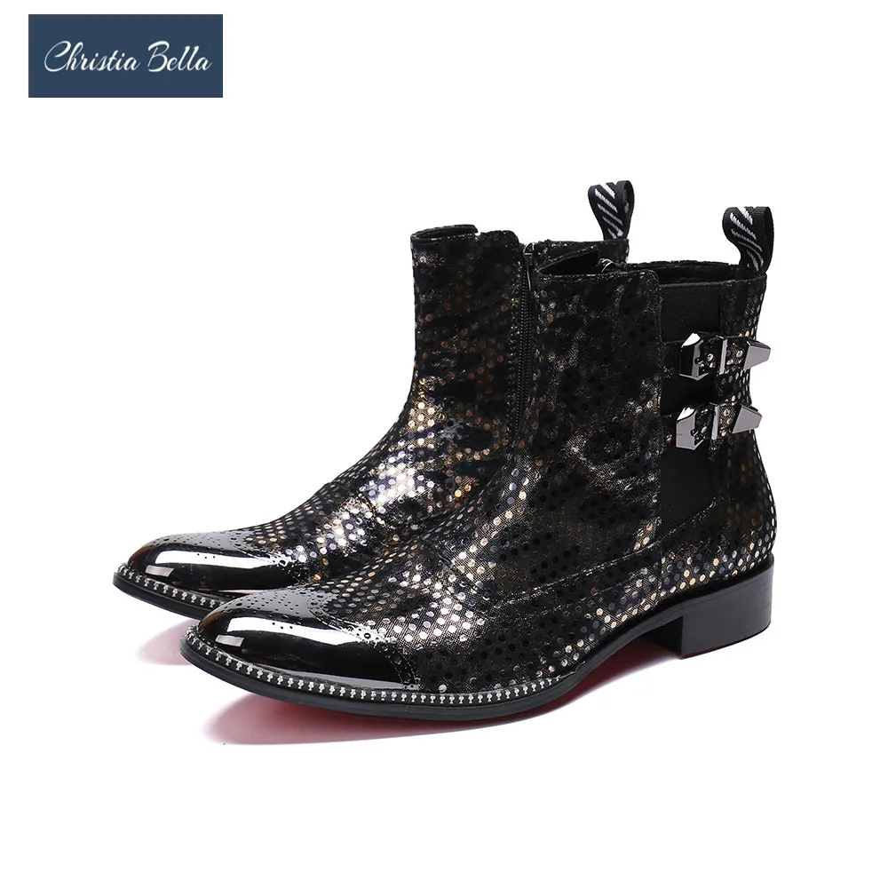 Christia Bella Autumn Solid Buckle Strap Men Shoes Genuine Leather Boots Fashion Round Toe Boots Big Size Zipper Ankle Boots
Christia Bella Autumn Solid Buckle Strap Men Shoes Genuine Leather Boots Fashion Round Toe Boots Big Size Zipper Ankle Boots