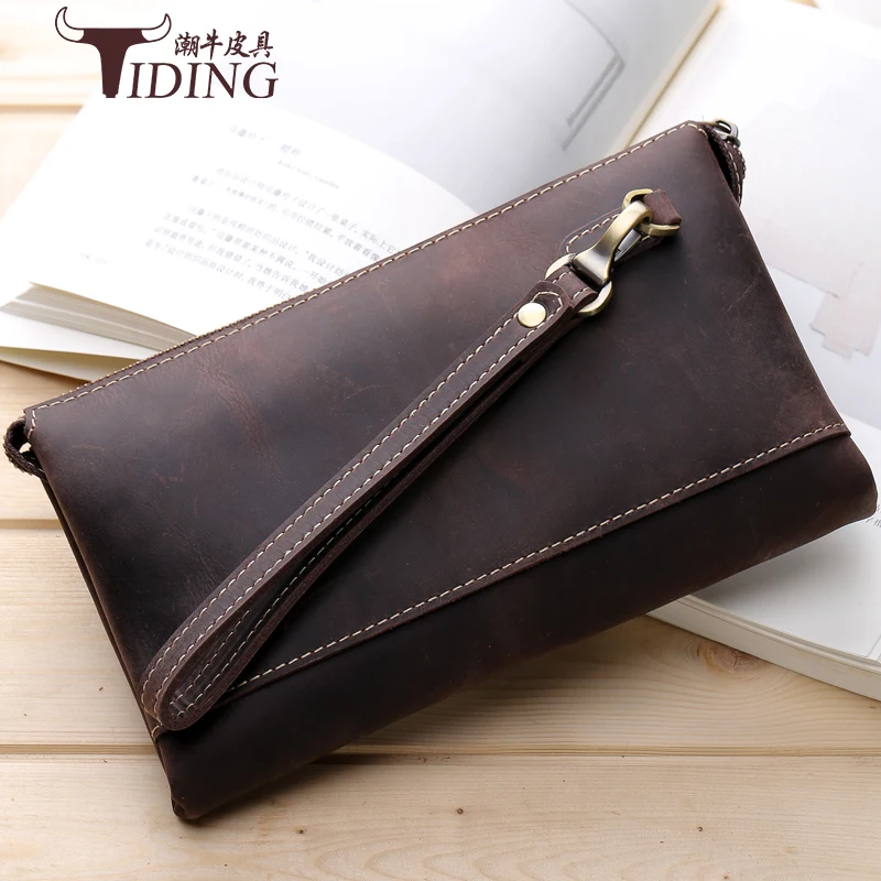 Luxury Male Crazy horse Leather Purse Men's Clutch Wallets Handy Bags Business Wallets Men Brown genuine leather bags
Luxury Male Crazy horse Leather Purse Men's Clutch Wallets Handy Bags Business Wallets Men Brown genuine leather bags