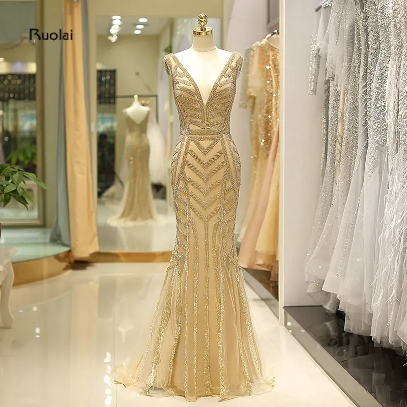 Luxury Evening Dresses Long 2018 Mermaid Beading V Neck Dubai Arabic Evening Gowns Formal Party Dresses Open Back robe de soiree
Luxury Evening Dresses Long 2018 Mermaid Beading V Neck Dubai Arabic Evening Gowns Formal Party Dresses Open Back robe de soiree