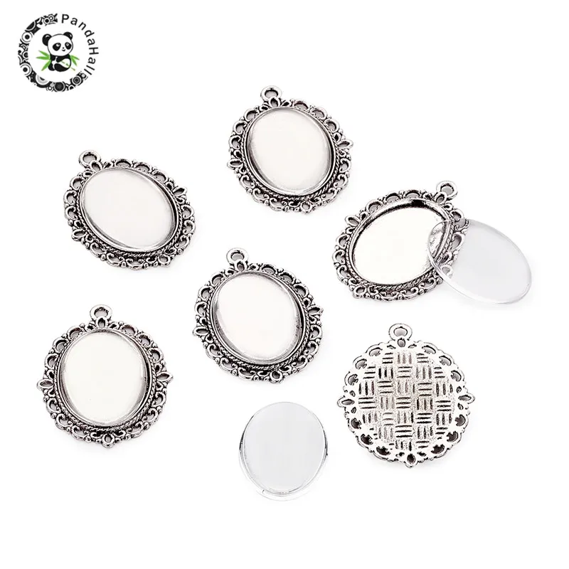 10set Pendant Setting Oval Cabochon Base With Flat Back Clear Dome Glass Cabochon For Necklace Jewelry Making 39x28mm PANDAHALL
10set Pendant Setting Oval Cabochon Base With Flat Back Clear Dome Glass Cabochon For Necklace Jewelry Making 39x28mm PANDAHALL