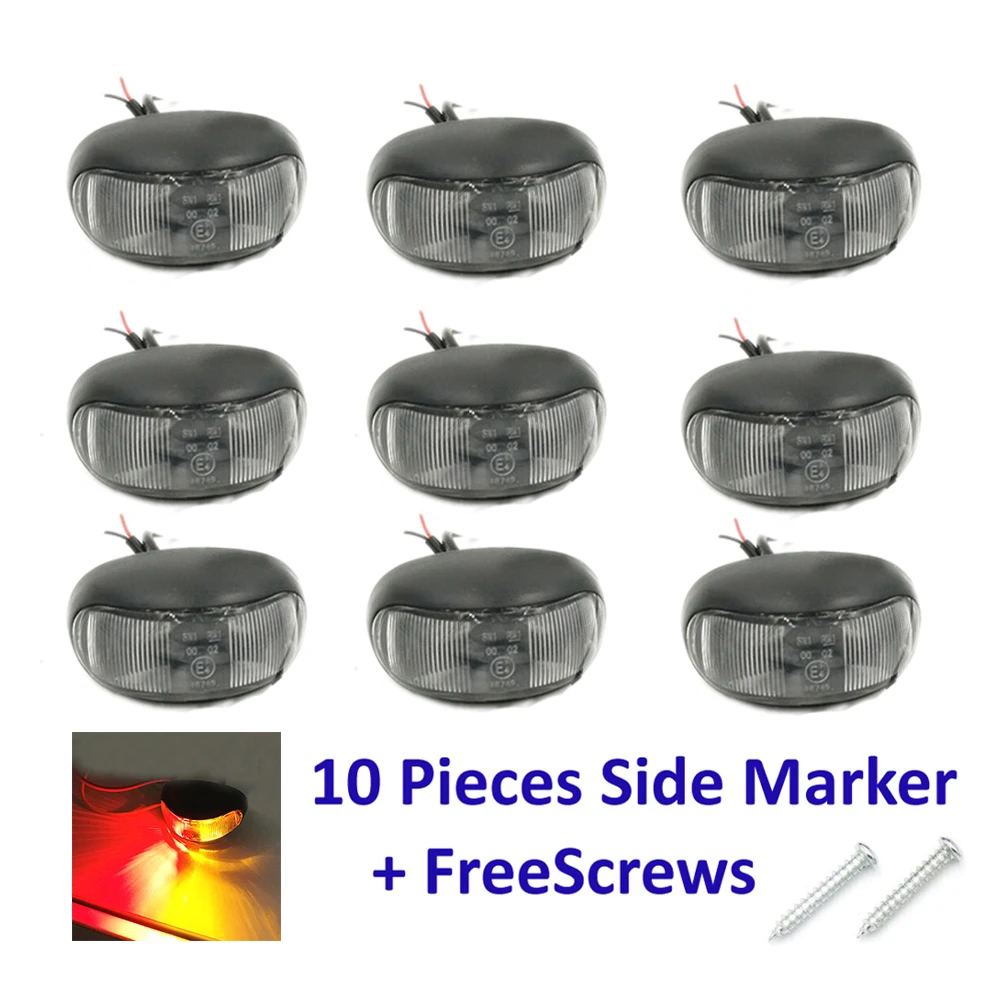 Bright Piranhas Light Red-Yellow Color 10PCS 2 LED Lamp Beads Turn Lamps Side Marker Trail Lights For Truck Wide Voltage 10-30V
Bright Piranhas Light Red-Yellow Color 10PCS 2 LED Lamp Beads Turn Lamps Side Marker Trail Lights For Truck Wide Voltage 10-30V