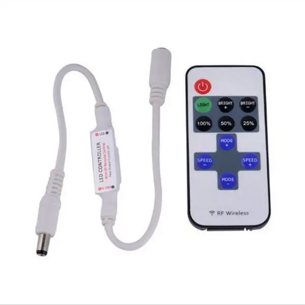 Mini RF Wireless Remote Led Dimmer Controller For Single Color Light Strip SMD5630 SMD5050 SMD3528 free shipping 12V
Mini RF Wireless Remote Led Dimmer Controller For Single Color Light Strip SMD5630 SMD5050 SMD3528 free shipping 12V