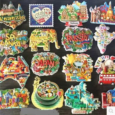 (5 pieces / lot)Colorful countries around the world souvenir refrigerator stickers
(5 pieces / lot)Colorful countries around the world souvenir refrigerator stickers