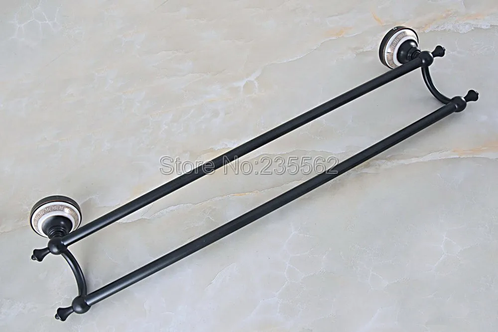 Black Oil Rubbed Bras Bathroom Towel Bar 60cm Wall Mount Double Towel Holder Shelf Hanger Bathroom Accessories Towel Rack Lba712
Black Oil Rubbed Bras Bathroom Towel Bar 60cm Wall Mount Double Towel Holder Shelf Hanger Bathroom Accessories Towel Rack Lba712
