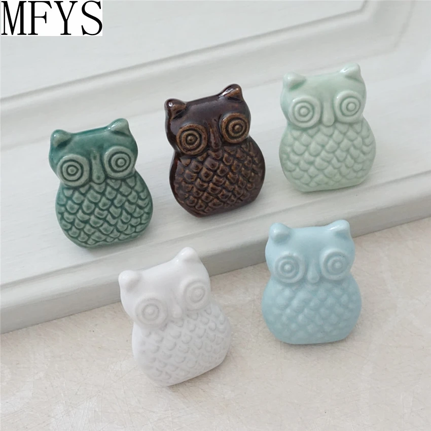 MFYS Owl Shape Ceramic Knobs for Furniture Cute Children's Room Handles White Knob for Cabinets and Drawers Kids Wardrobe Pulls
MFYS Owl Shape Ceramic Knobs for Furniture Cute Children's Room Handles White Knob for Cabinets and Drawers Kids Wardrobe Pulls