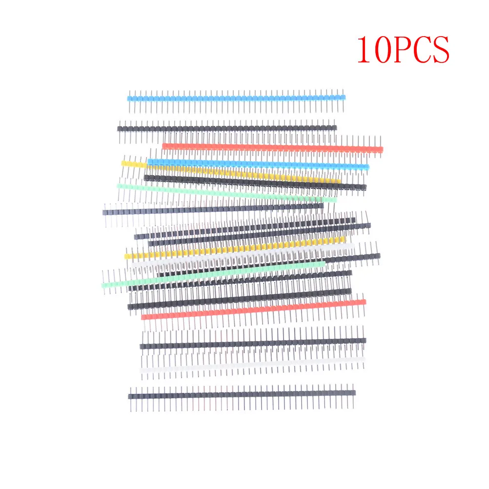 10pcs Pin Header Connector Male Pitch Pin Header Strip Single Row 40 Pin Connector Kit For PCB Board 2.54mm
10pcs Pin Header Connector Male Pitch Pin Header Strip Single Row 40 Pin Connector Kit For PCB Board 2.54mm