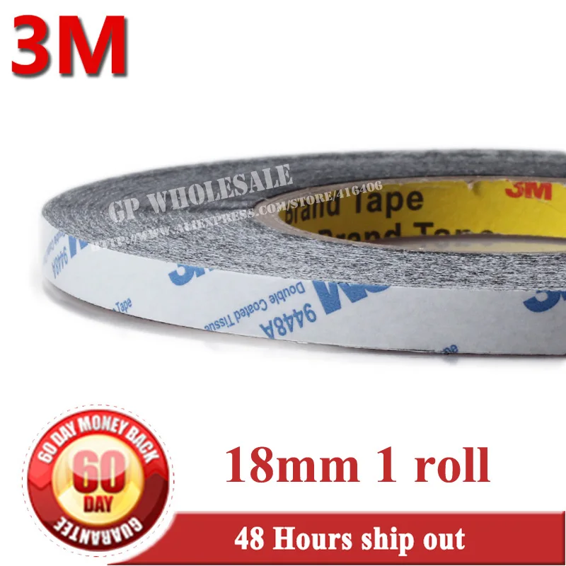 1 roll (18mm* 50 meter) 3M Two Black Adhesive Tape Sticky for Mobile Phone Tablet Touch Dispaly Screen Case Adhesive Repair
1 roll (18mm* 50 meter) 3M Two Black Adhesive Tape Sticky for Mobile Phone Tablet Touch Dispaly Screen Case Adhesive Repair