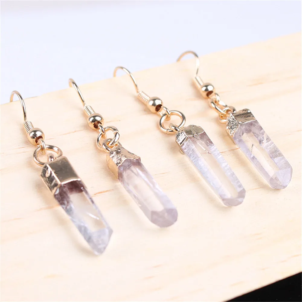 1 Pair Natural Gold Plated Selenite Crystal Blade Earrings Fashion Elongated White Selenite Crystal Wand Earrings
1 Pair Natural Gold Plated Selenite Crystal Blade Earrings Fashion Elongated White Selenite Crystal Wand Earrings