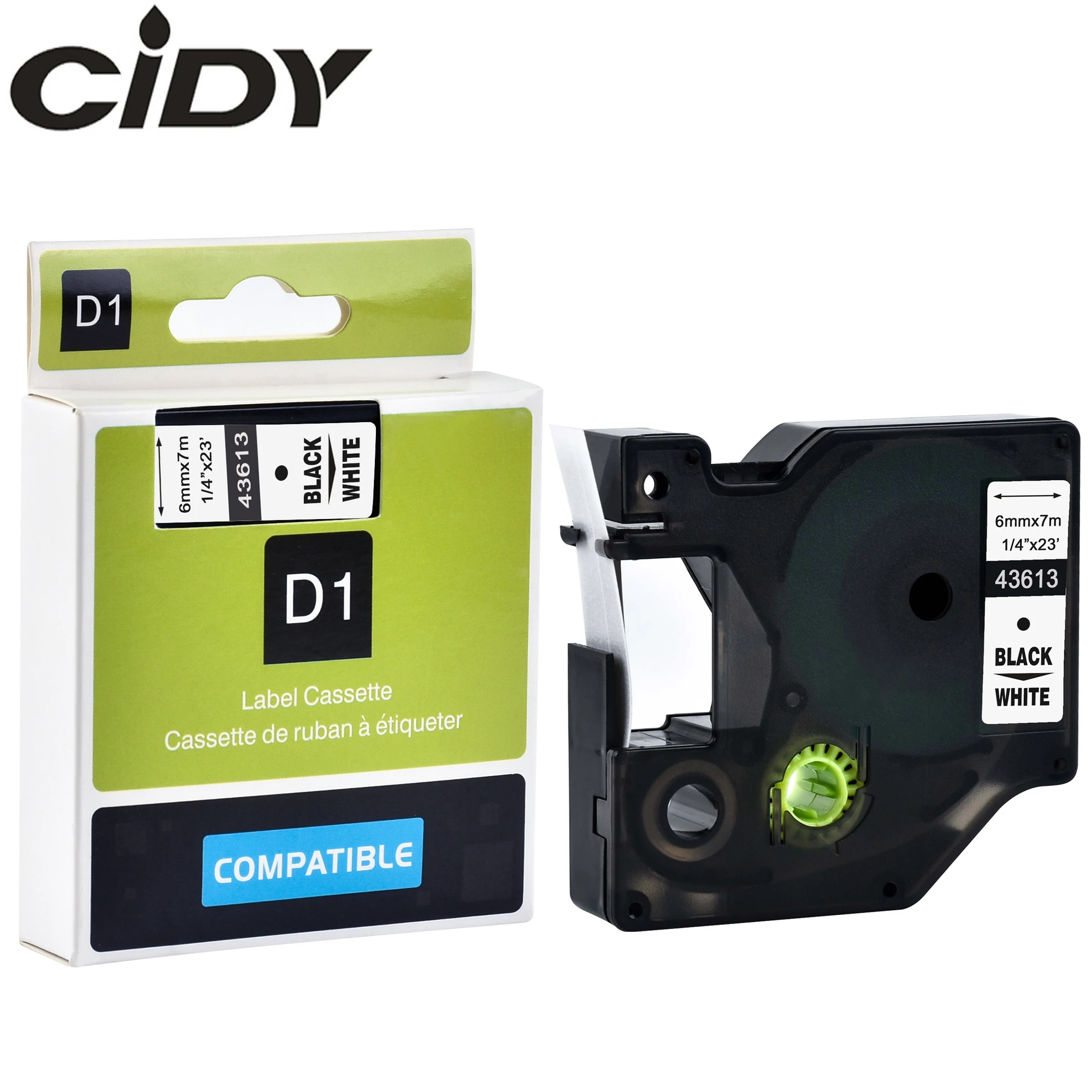 Cidy 50pcs Multicoler 43613 Compatible Dymo D1 manager 6mm black on white used for Dymo Label Printer LM160 LM280 PNP
Cidy 50pcs Multicoler 43613 Compatible Dymo D1 manager 6mm black on white used for Dymo Label Printer LM160 LM280 PNP