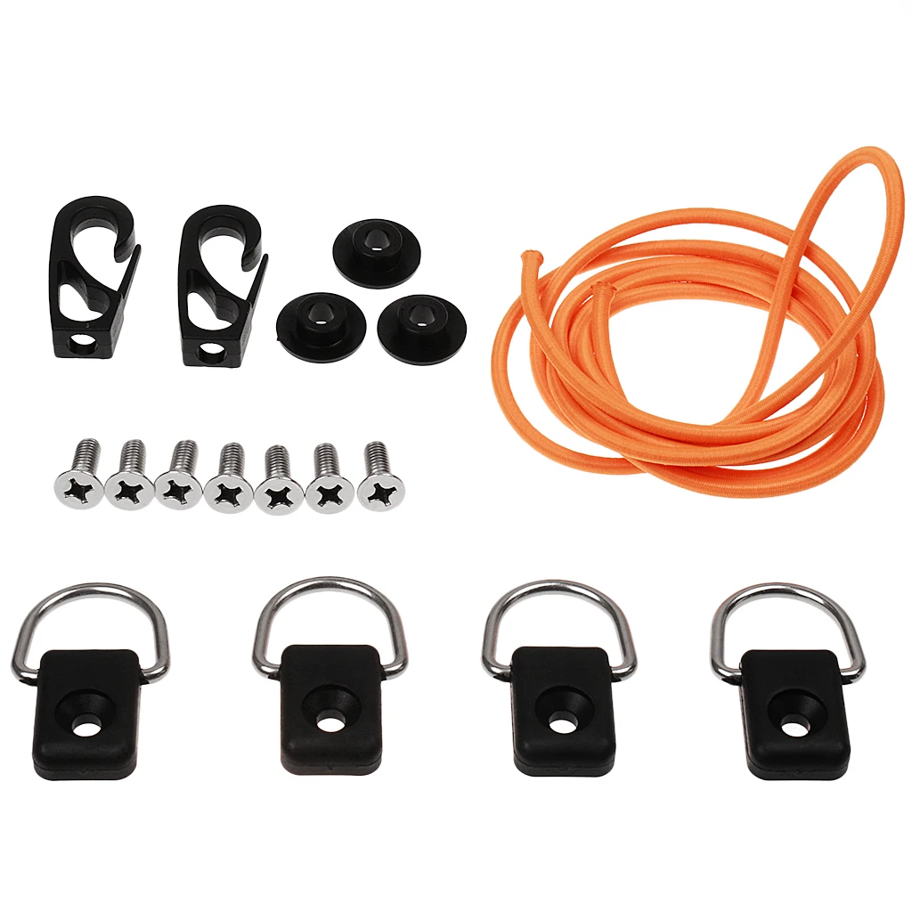Kayak Canoes Bungee Deck Rigging Kit D Rings Hooks Hardware Accessory for Kayaking Inflatable Boat Dinghy Deck kit Accessory
Kayak Canoes Bungee Deck Rigging Kit D Rings Hooks Hardware Accessory for Kayaking Inflatable Boat Dinghy Deck kit Accessory