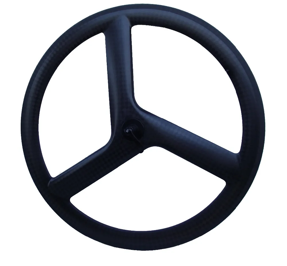 700C Full carbon 3 Spokes 20mm width Clincher/Tubular Wheelset tri-spoke carbon wheels for Track/ Road Bike 12k matte finish
700C Full carbon 3 Spokes 20mm width Clincher/Tubular Wheelset tri-spoke carbon wheels for Track/ Road Bike 12k matte finish