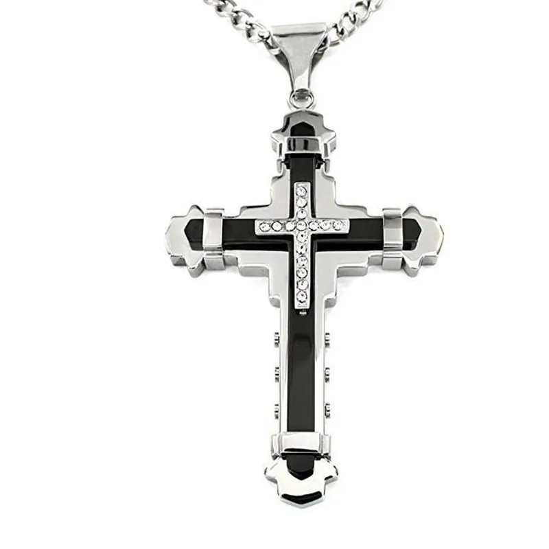 Rhinestone Cross Pendant Necklace Men Byzantine Gold Black Necklace Chain Catholic Crucifix Pendant Womens Necklaces Jewelry
Rhinestone Cross Pendant Necklace Men Byzantine Gold Black Necklace Chain Catholic Crucifix Pendant Womens Necklaces Jewelry