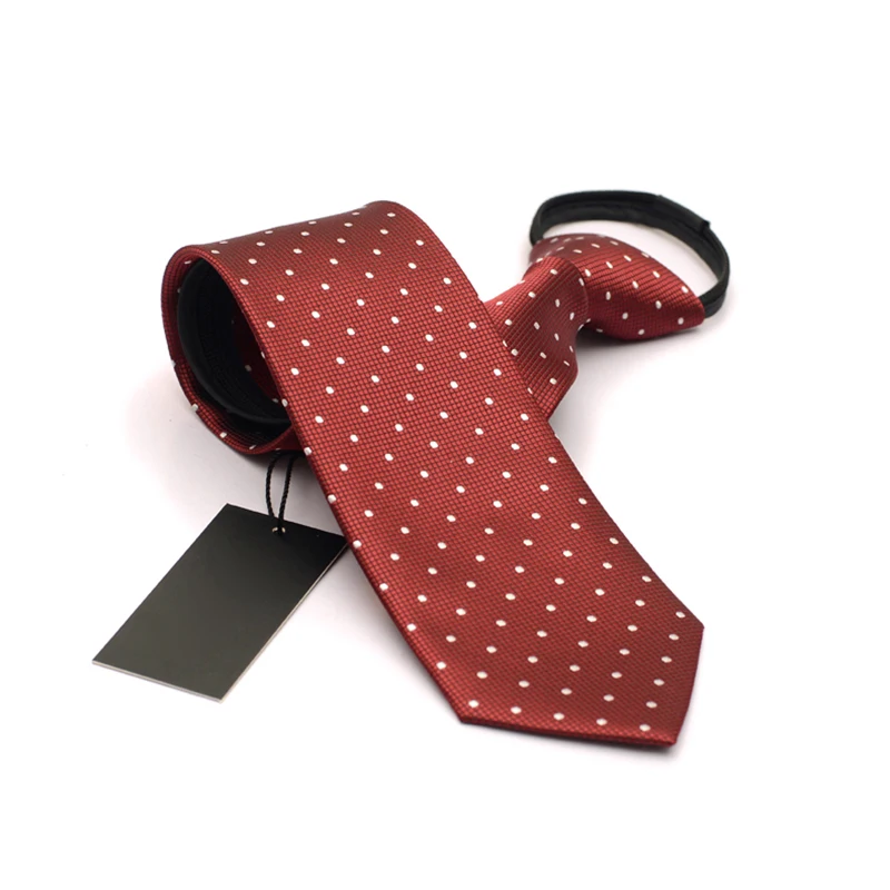 Модные мужские галстуки 7 см Шелковый Свадебный галстук на молнии мужской