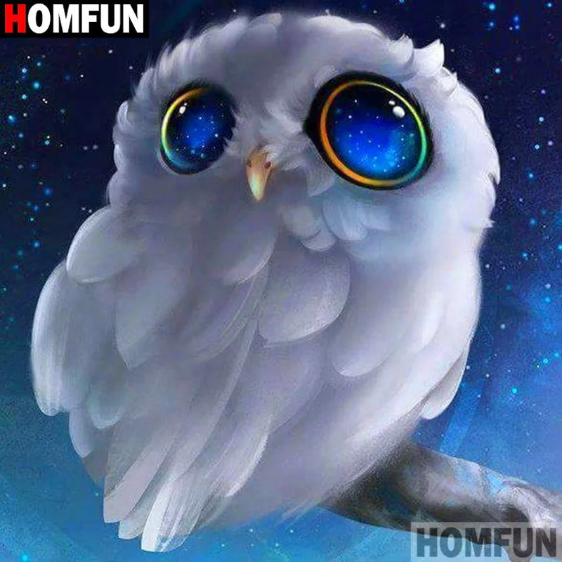 Алмазная живопись HOMFUN сделай сам Набор для вышивки крестиком сова птица домашний