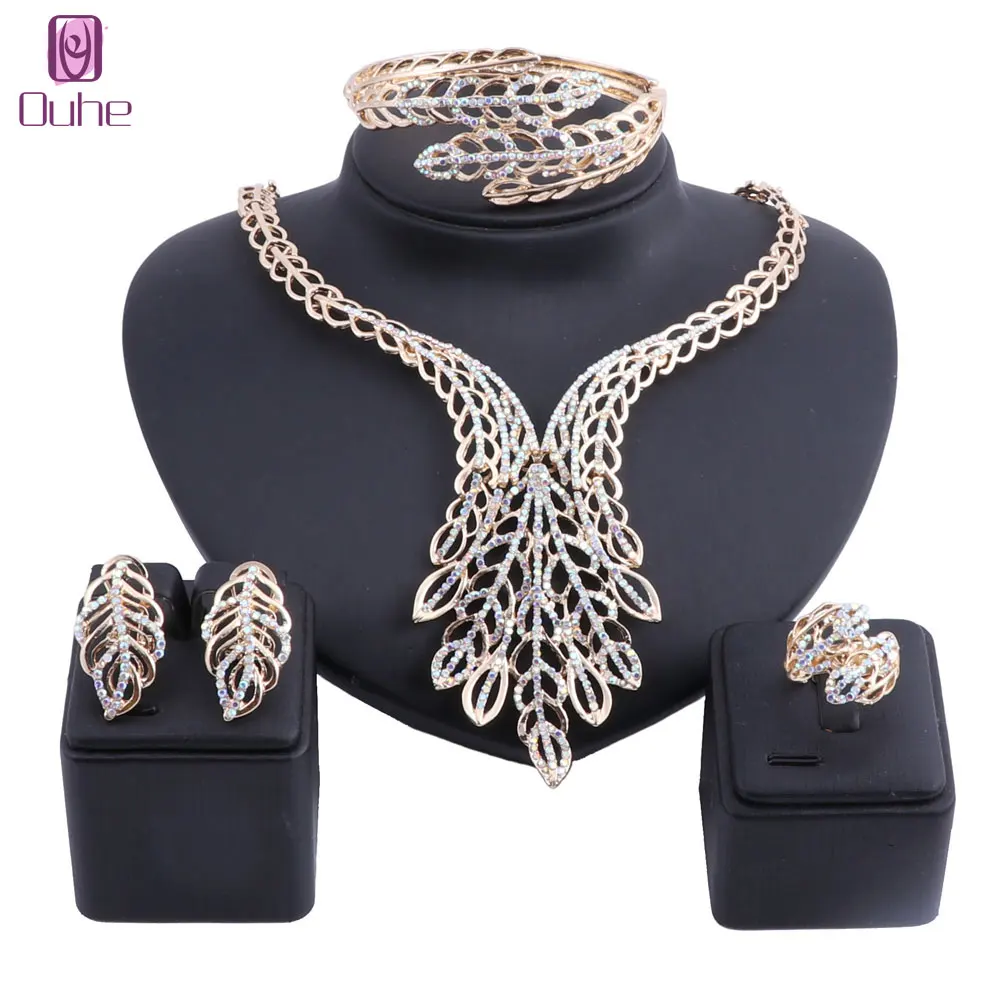 Hot Sale Gold Color Nigerian Wedding African Beads Jewelry Sets Fashion Women Dubai Crystal Jewelry Set Wholesale Costume Design
Hot Sale Gold Color Nigerian Wedding African Beads Jewelry Sets Fashion Women Dubai Crystal Jewelry Set Wholesale Costume Design