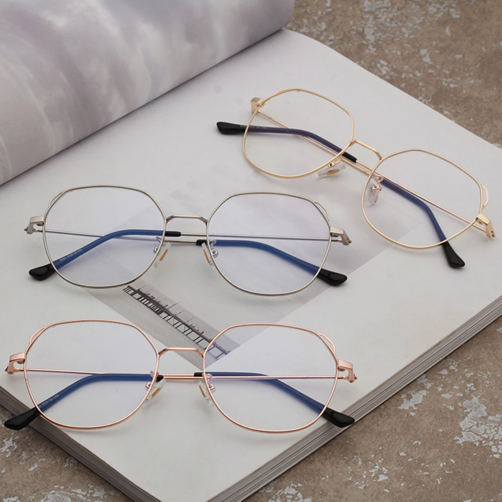 Retro Metal Eyeglasses Frames Fashion Women Clear Eye Optical Reading Glasses Frame Brand Designer Mens Accessories 9084OLO | Аксессуары