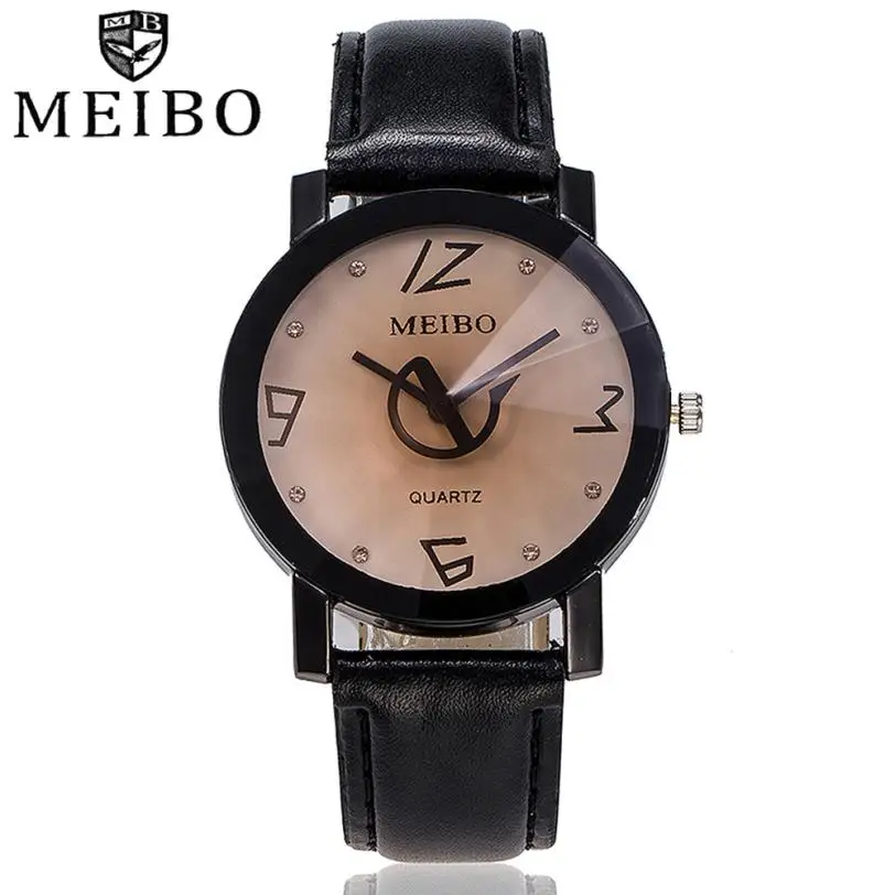 Moment # N03 дропшиппинг Топ бренд MEIBO женские часы простые кожаный ремень мужские для