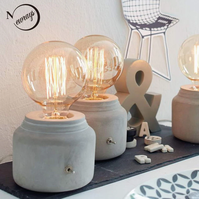 Modern/mini gray cement bedside table lamp bedroom table lamp LED E27/E26 office living room study night light
Modern/mini gray cement bedside table lamp bedroom table lamp LED E27/E26 office living room study night light