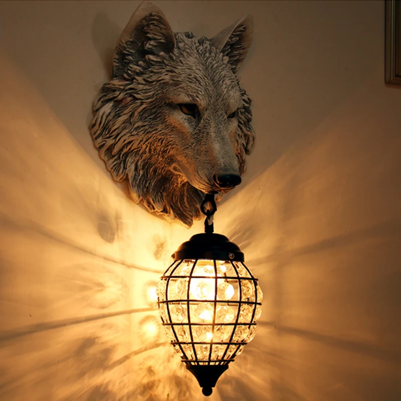 Wolf American Country Restaurant Cafe Vanity Light Bedroom Bedside Wall Lamp Living Room Crystal Wall Lighting Industrial
Wolf American Country Restaurant Cafe Vanity Light Bedroom Bedside Wall Lamp Living Room Crystal Wall Lighting Industrial