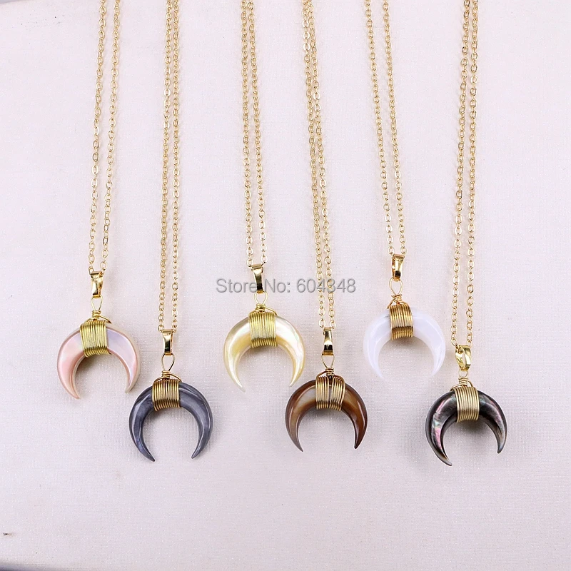 Фото Ожерелье в форме Луны 5 нитей|moon necklace|pendant with chainnecklace moon - купить