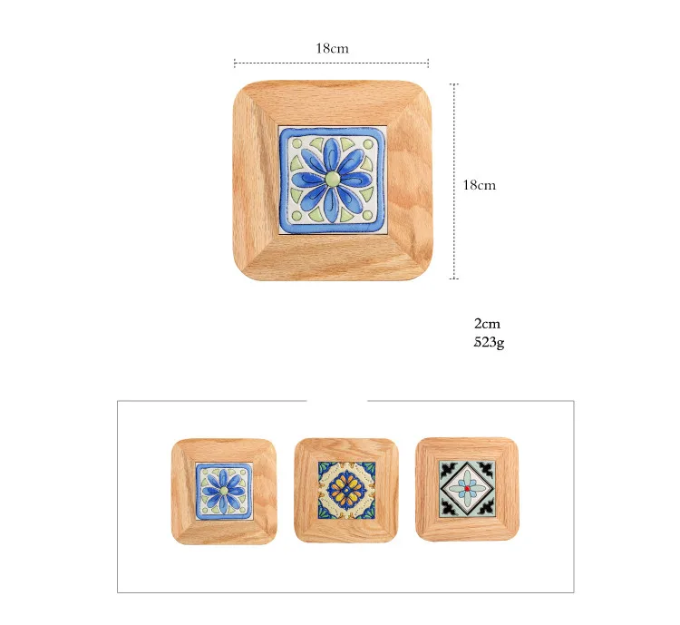 Japan Style Coasters Solid Wood Tile Insulation Pad Household Waterproof and Oil-proof Placemat Heat-resistant Pot Mat Decorate
Japan Style Coasters Solid Wood Tile Insulation Pad Household Waterproof and Oil-proof Placemat Heat-resistant Pot Mat Decorate