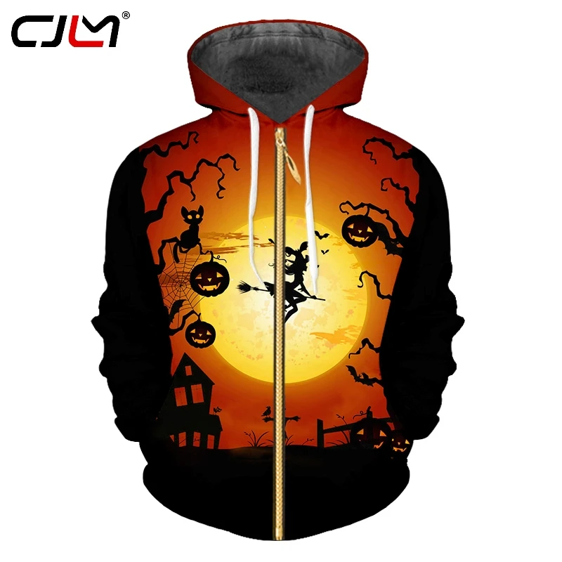 CJLM Large Size Leisure Men's Zip Hoodies 3D Pumpkin And Broom Witch Printed Halloween Clothing Suppliers Man Brand Zipper Coat
CJLM Large Size Leisure Men's Zip Hoodies 3D Pumpkin And Broom Witch Printed Halloween Clothing Suppliers Man Brand Zipper Coat