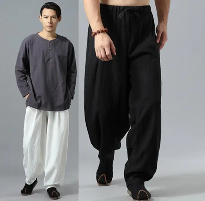 Chinese style personality pants mens linen trousers pantalones hombre flax harem pants for men pantalon homme loose straight
Chinese style personality pants mens linen trousers pantalones hombre flax harem pants for men pantalon homme loose straight