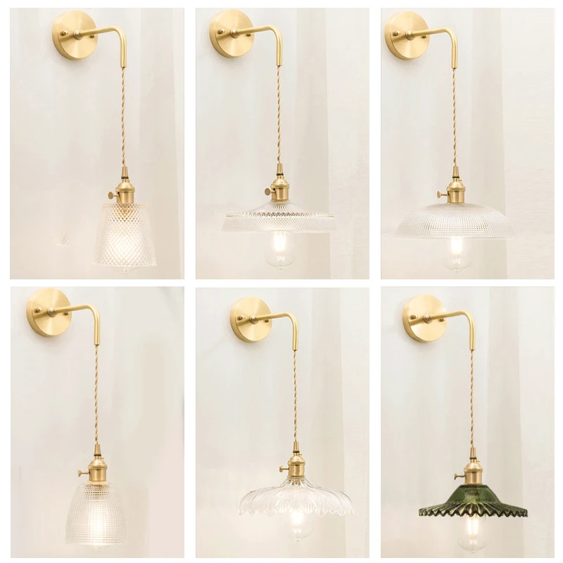 Nordic loft style brass glass wall lights E27 220V LED wall lamps for dining room bedroom bathroom study aisle restaurant hotel
Nordic loft style brass glass wall lights E27 220V LED wall lamps for dining room bedroom bathroom study aisle restaurant hotel