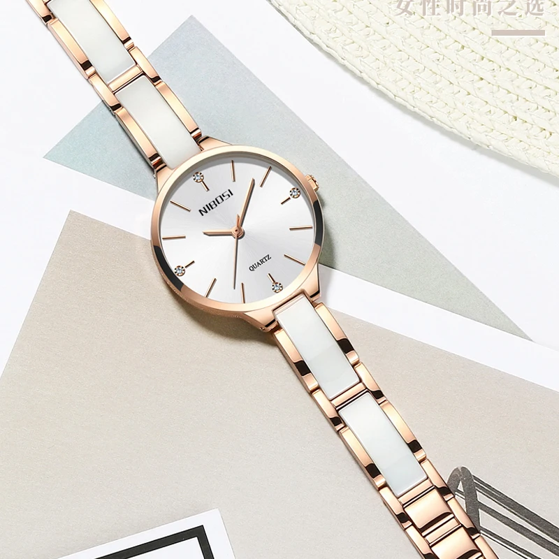 Женские часы-браслет NIBOSI женские наручные часы водонепроницаемые Модные
