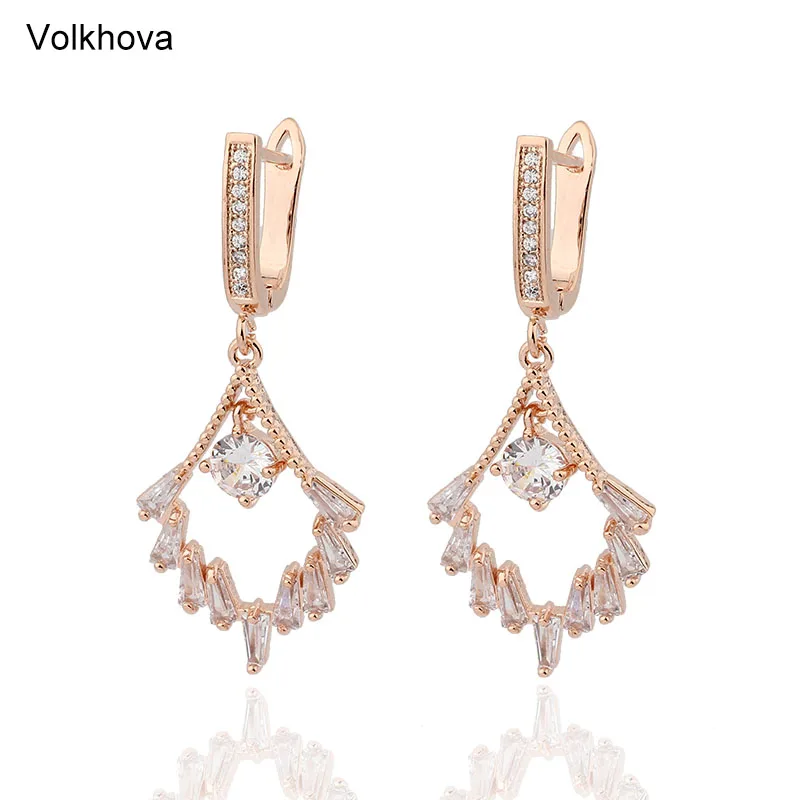 Volkhova Retro 585 Rose Gold Color AAA Cubic zirconial Full Paved Oversize Drop Earrings Fashion Party Gift for Women
Volkhova Retro 585 Rose Gold Color AAA Cubic zirconial Full Paved Oversize Drop Earrings Fashion Party Gift for Women