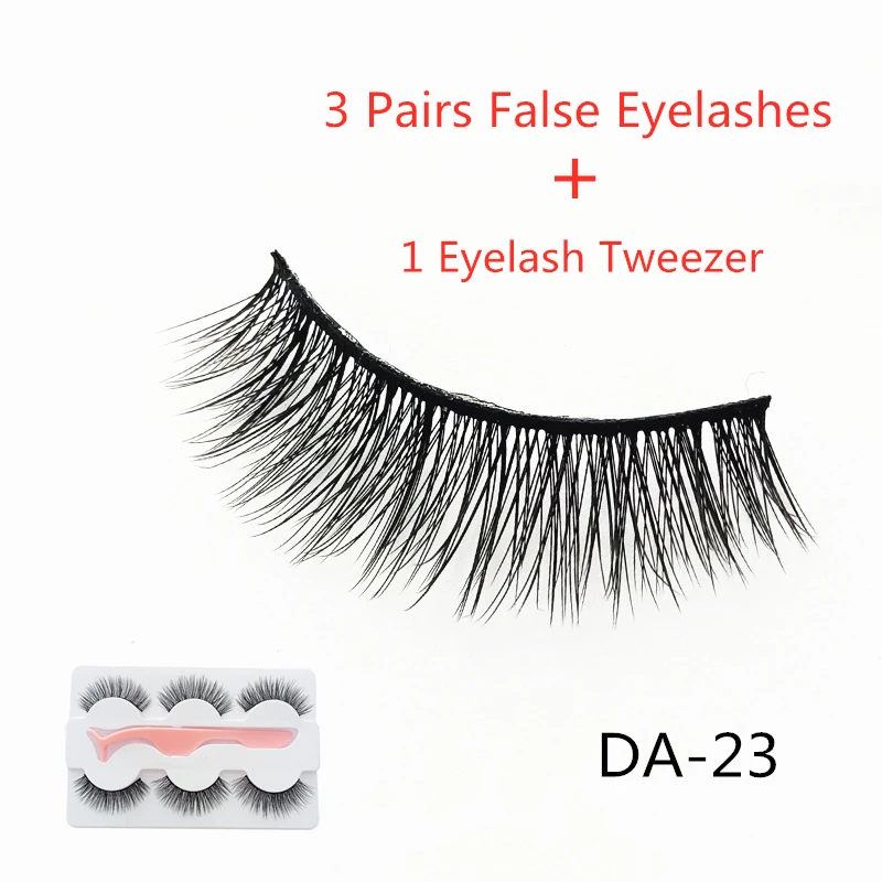 Hot Sale 3 Pairs 3D Thick Black Long False Eyelashes With 1 Pcs Tweezer Natural Eyelash Beauty Essential Tools
Hot Sale 3 Pairs 3D Thick Black Long False Eyelashes With 1 Pcs Tweezer Natural Eyelash Beauty Essential Tools