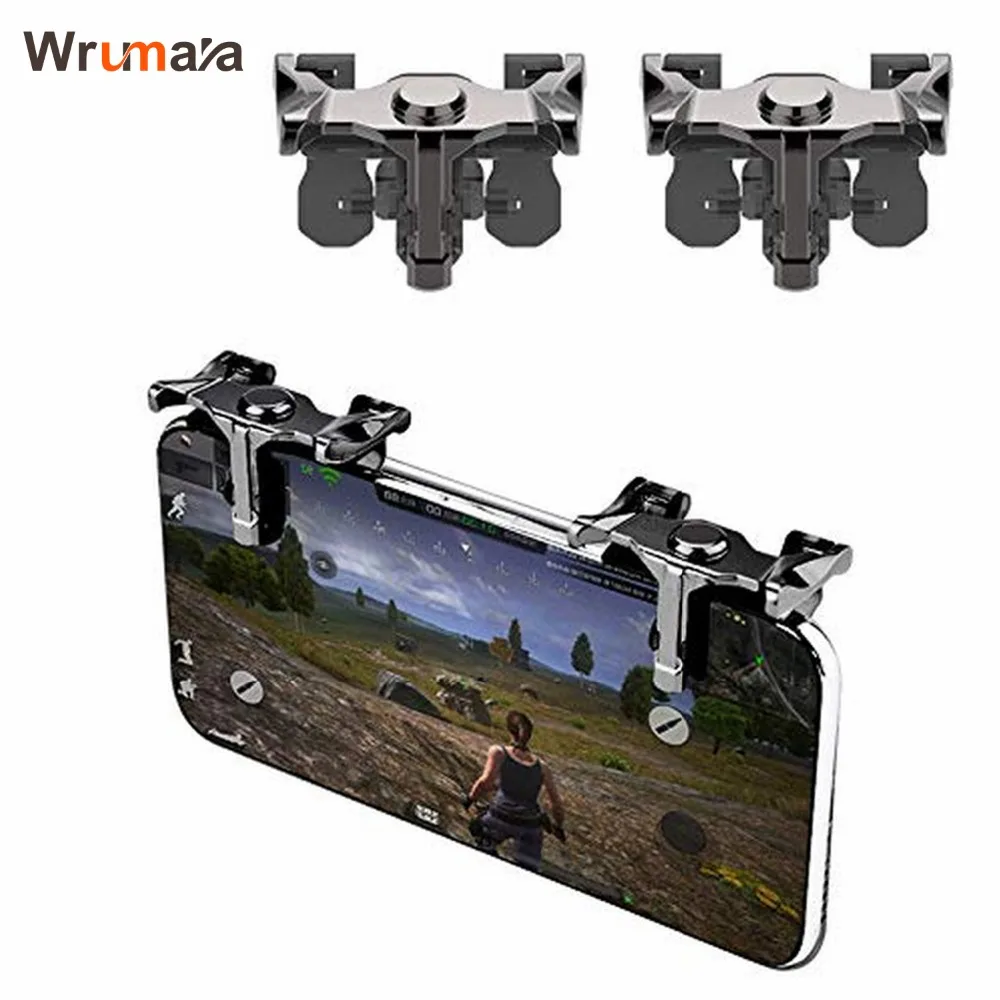 Wrumava PUBG Metal trigger mobile phone Game for Pubg controller L1R1 knob button for iphone LG Joy Stick Pubg game
Wrumava PUBG Metal trigger mobile phone Game for Pubg controller L1R1 knob button for iphone LG Joy Stick Pubg game