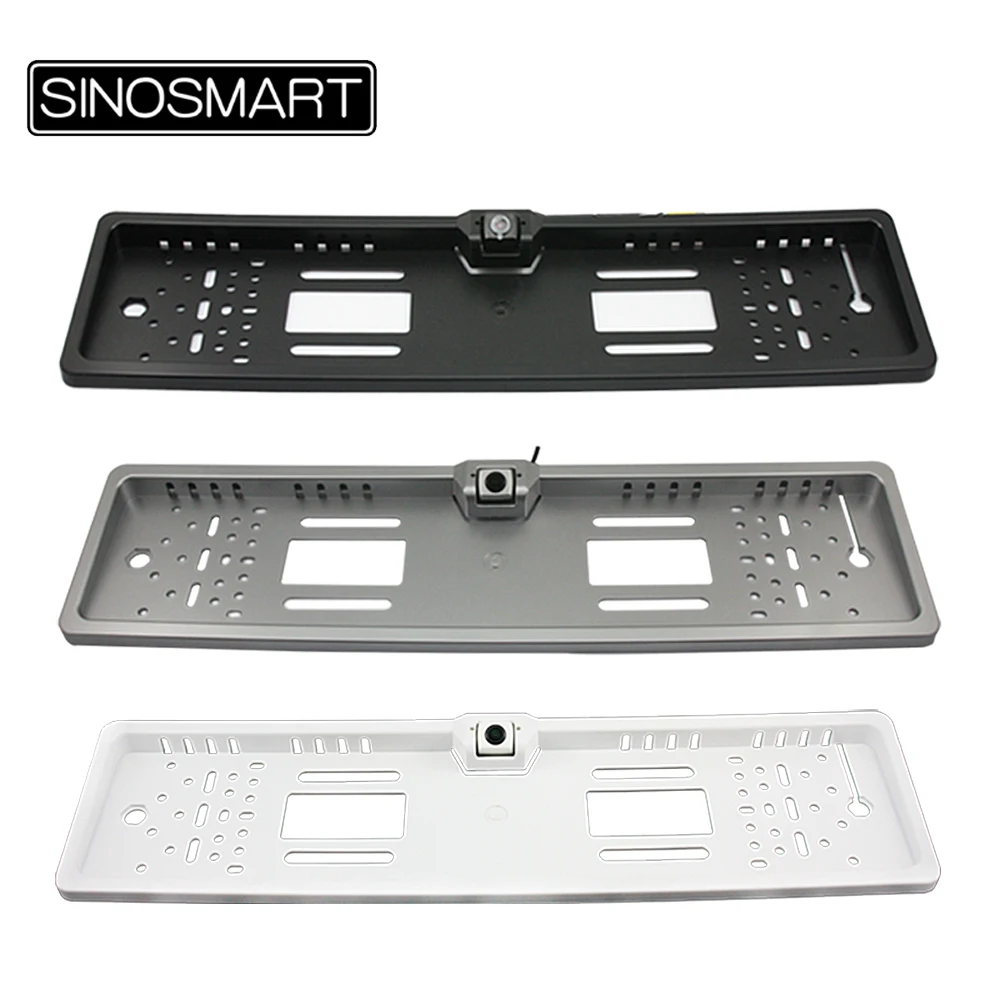 SINOSMART HD Universal Wide View Angle Parking Reversing Camera White Silver Black European License Plate Frame
SINOSMART HD Universal Wide View Angle Parking Reversing Camera White Silver Black European License Plate Frame