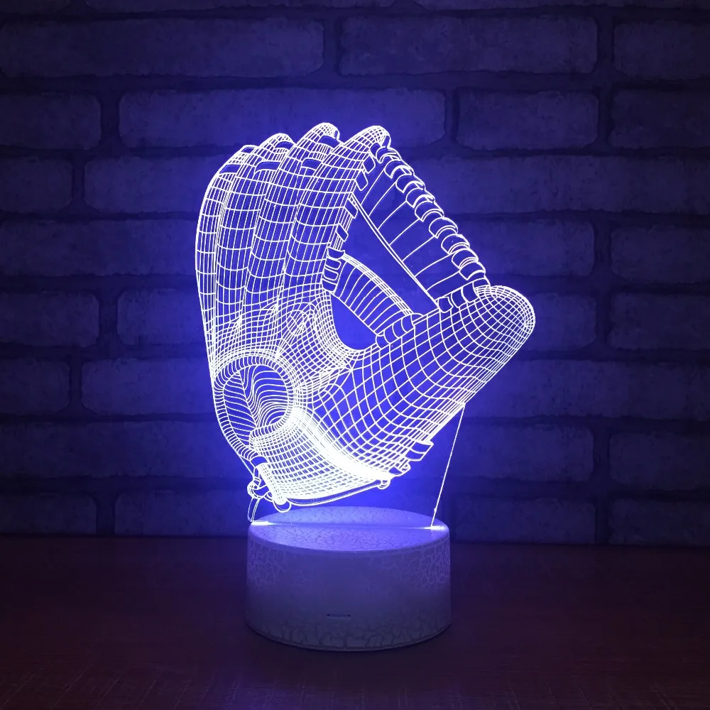 Baseball Glove Shape 3D Night Light Touch Remote 7 Color Change LED Desk Table Lamp For Kid Sleeping Bedroom Decoration
Baseball Glove Shape 3D Night Light Touch Remote 7 Color Change LED Desk Table Lamp For Kid Sleeping Bedroom Decoration