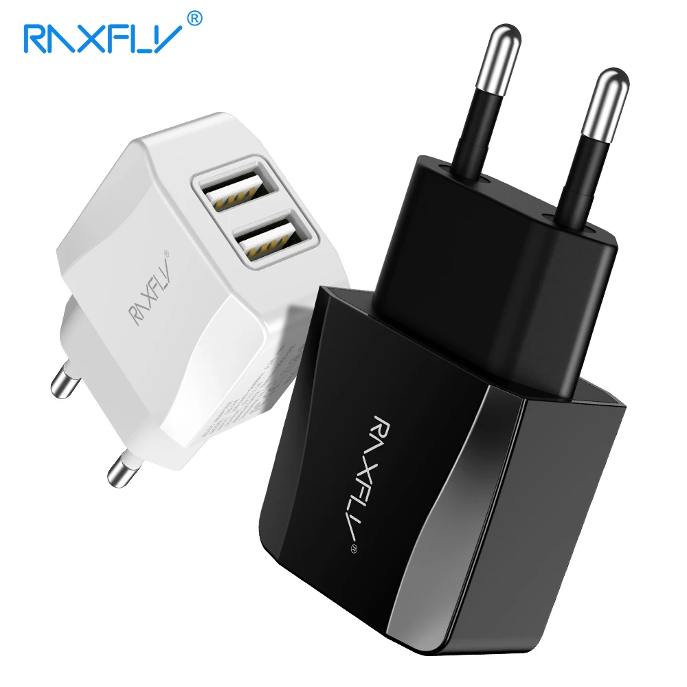 RAXFLY Dual USB зарядное устройство для iPhone 11 Pro Max XR 7 8 путешествия быстрая зарядка samsung