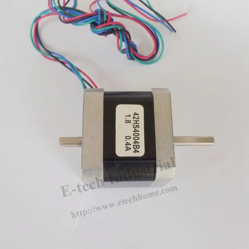 Top grade NEMA 17 Stepper Motor Dual Shaft for CNC 3d Printer 0.4A 56 oz-in Body Length 40mm CE Rohs Stepping Motor
Top grade NEMA 17 Stepper Motor Dual Shaft for CNC 3d Printer 0.4A 56 oz-in Body Length 40mm CE Rohs Stepping Motor