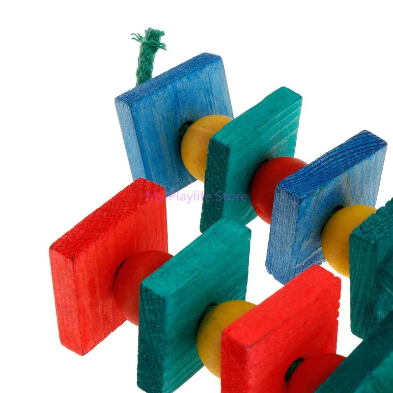 Parrot Colorful Wooden Toy Strand Bridge Perch Chain Pendant Play Bird Parakeet Funny Swing Hanging Cage Chew Toys C42
Parrot Colorful Wooden Toy Strand Bridge Perch Chain Pendant Play Bird Parakeet Funny Swing Hanging Cage Chew Toys C42