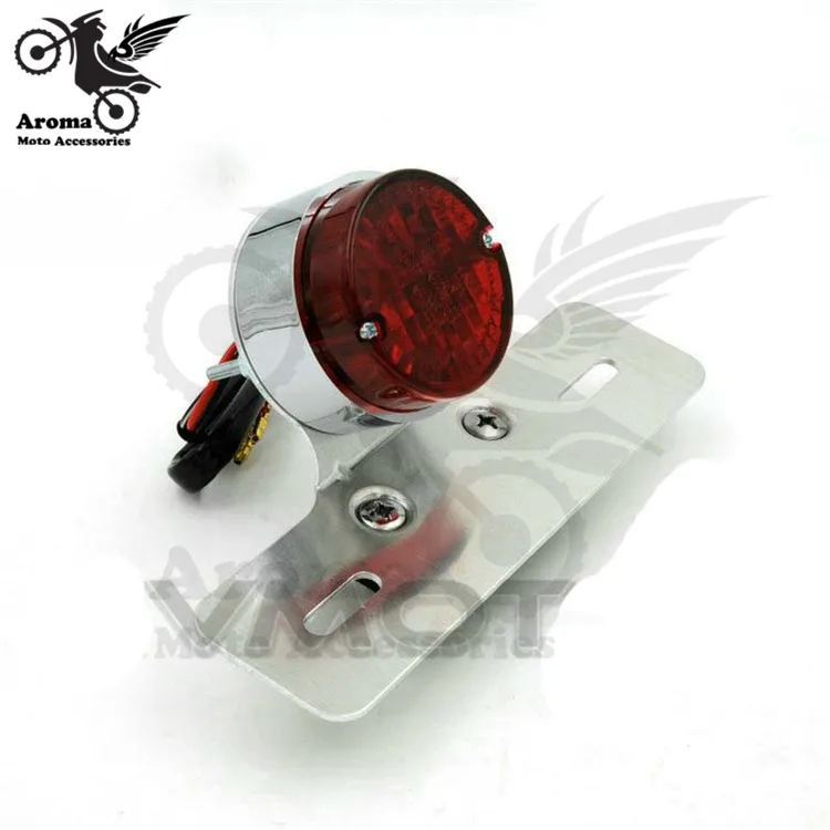 retro metal silver round red lens motorcycle tail light with license plate bracket motorbike flashers moto rear indicator light
retro metal silver round red lens motorcycle tail light with license plate bracket motorbike flashers moto rear indicator light
