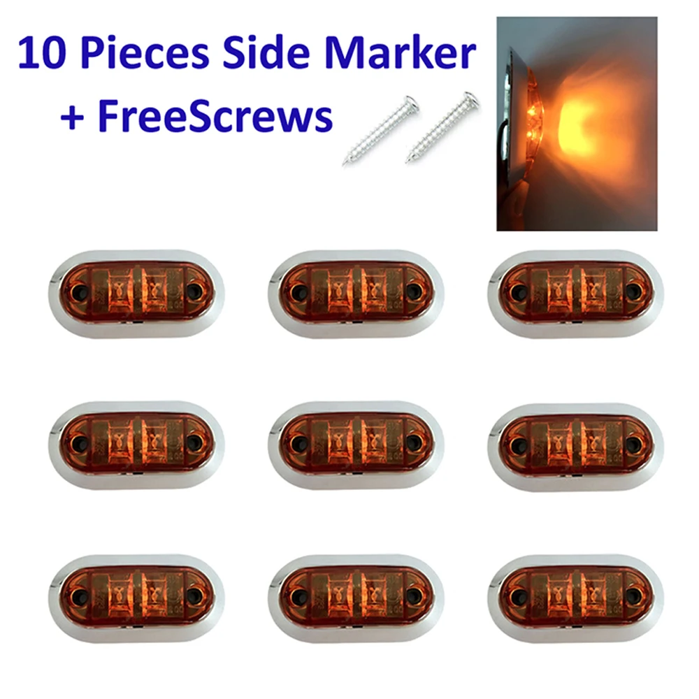 Wide Range Voltage 10-30V 10 PCS Electroplated Lampholders Oval Chrome Lamp Holder Side Marker White Red Yellow Three Colors
Wide Range Voltage 10-30V 10 PCS Electroplated Lampholders Oval Chrome Lamp Holder Side Marker White Red Yellow Three Colors
