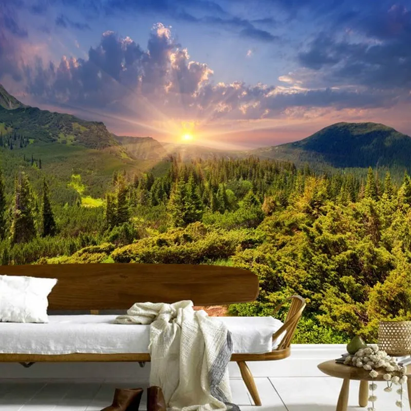 Custom 3D mountains Sunrises and sunsets Forest Trees Rays of light Nature papel de parede,living room TV wall bedroom wallpaper
Custom 3D mountains Sunrises and sunsets Forest Trees Rays of light Nature papel de parede,living room TV wall bedroom wallpaper