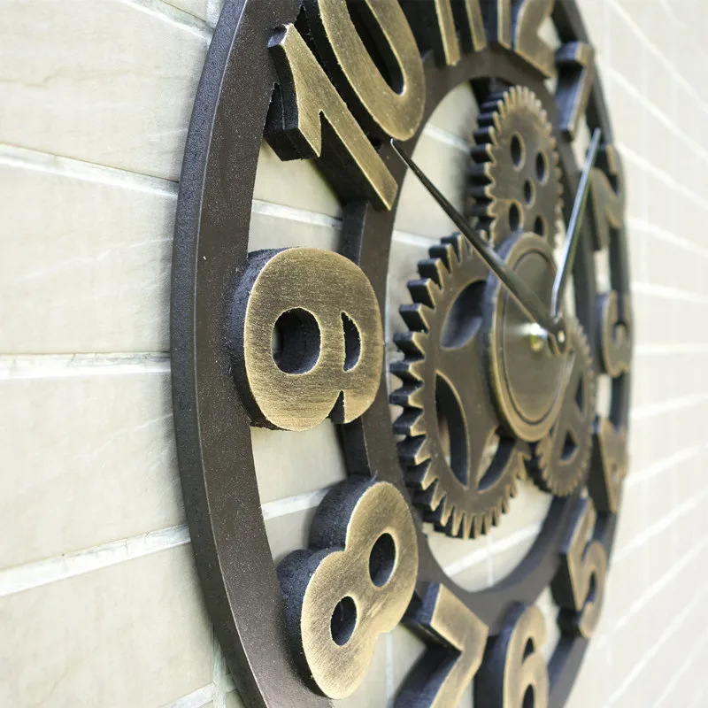 Wall clock retro rustic decorative luxury 3D clock art big gear wooden vintage large wall clock on the wall Handmade 30-50cm
Wall clock retro rustic decorative luxury 3D clock art big gear wooden vintage large wall clock on the wall Handmade 30-50cm