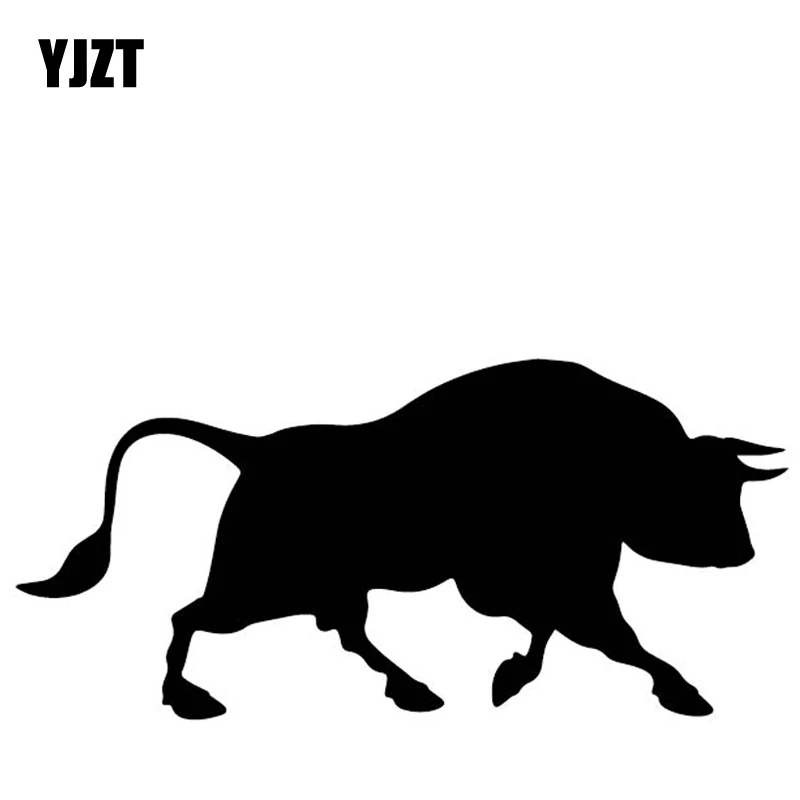 

YJZT 16,6 см * 7,8 см A Strong Bull, Виниловая наклейка Аксессуары для двери машины, декоративная Автомобильная наклейка, черная/Серебряная Фотография