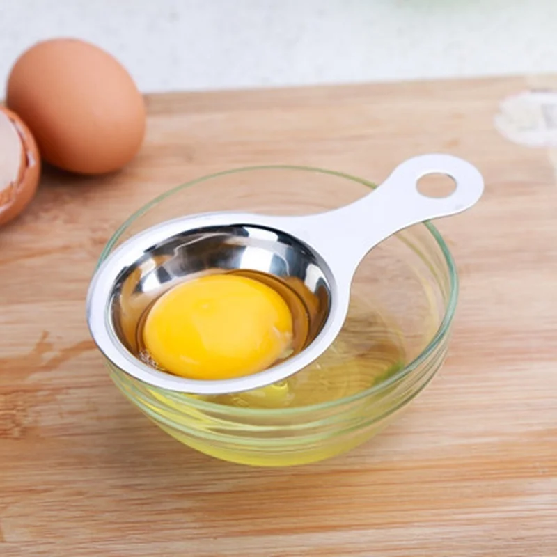 Egg White Separator Yolk Filter Extractor Stainless Steel Spoon Kitchen Divider Gadgets Separating Funnel Cooking Tool | Дом и сад