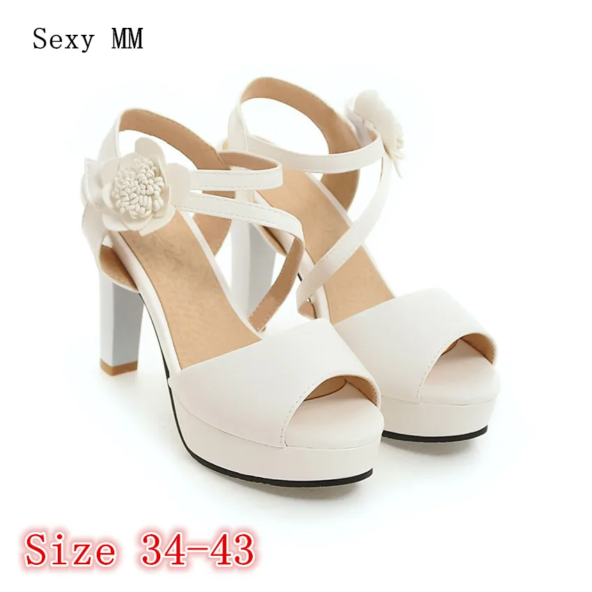 Summer Pumps Women Peep Toe High Heels Party Wedding Platform Gladiator Sandals Woman High Heel Shoes Plus Size 34 - 40 41 42 43
Summer Pumps Women Peep Toe High Heels Party Wedding Platform Gladiator Sandals Woman High Heel Shoes Plus Size 34 - 40 41 42 43